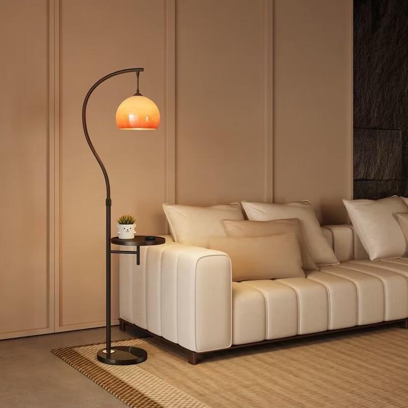 UOSU Vintage Style Floor Lamp with Storage Shelf