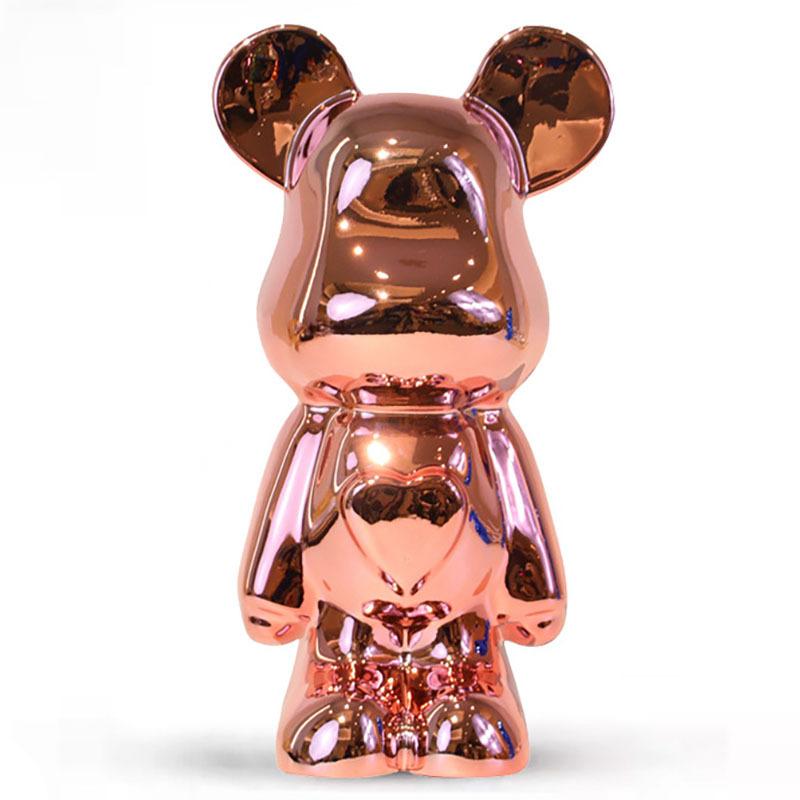 

Creative Ins Wind Transparent Violent Bear Sculpture Doll Handmade Ornaments Home Вітальня Декорація Ремесла Статуя Подарунок Height about 28cm