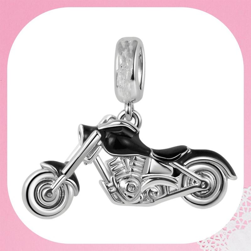 Auto Elettrica Camper Van Scooter Rosa Bicicletta Jeep Moto Ciondoli Perline Adatti a Braccialetti Originali Accessori Gioielli Fai da Te