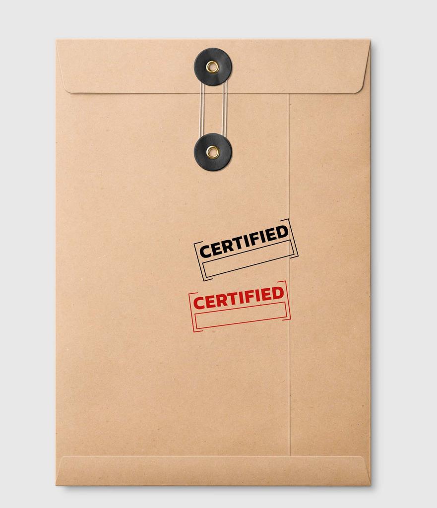 Printtoo Certified Self Inking Rubber Stamp Pre-Inked Office Stamp- Home Office Business Stationery, 47 X 20 Mm