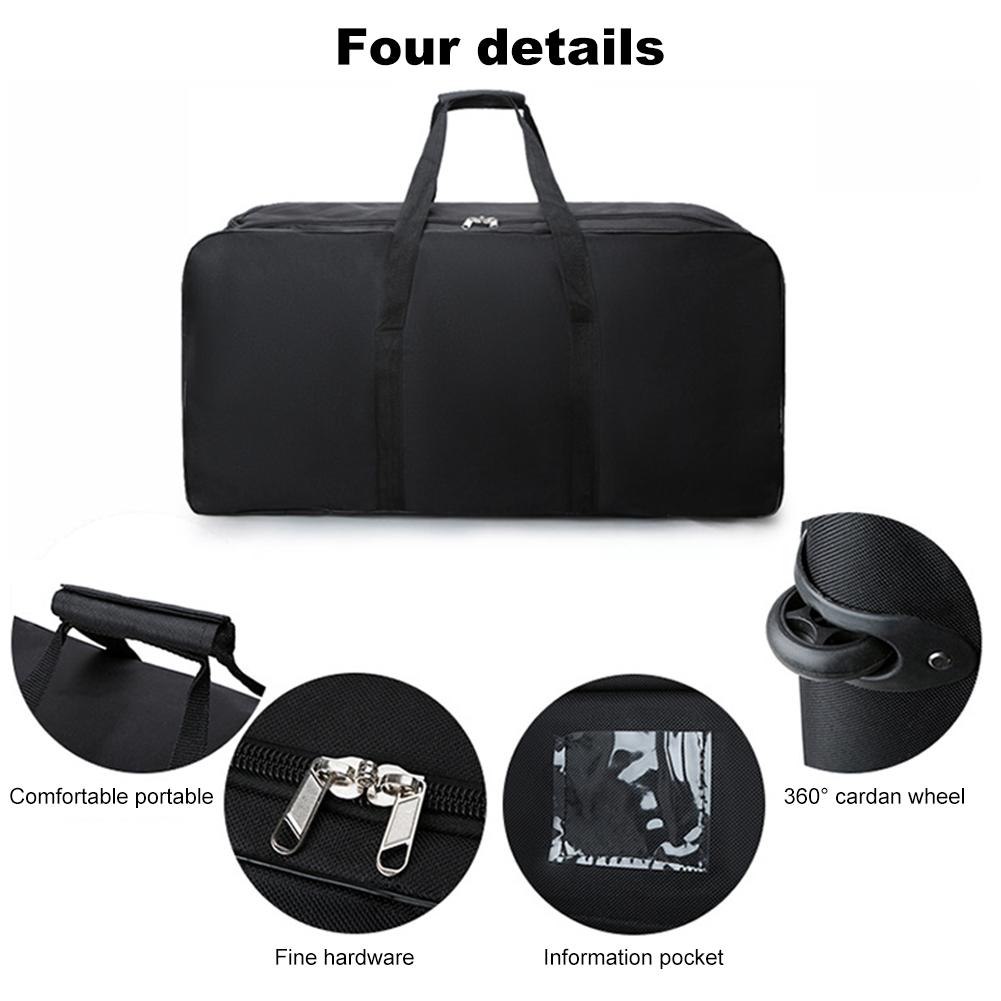 Foldable Wheel Bag for Outdoor Travel Luggage Bag Large Capacity Carry On Waterproof Travel Duffel Bag Portable Trolley Suitcase