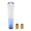 INFINAUTO Round Crystal Shift Acrylic Clear 1 with 2 Stylish Design Knob, Blue, 20cm, Set, Adapters,