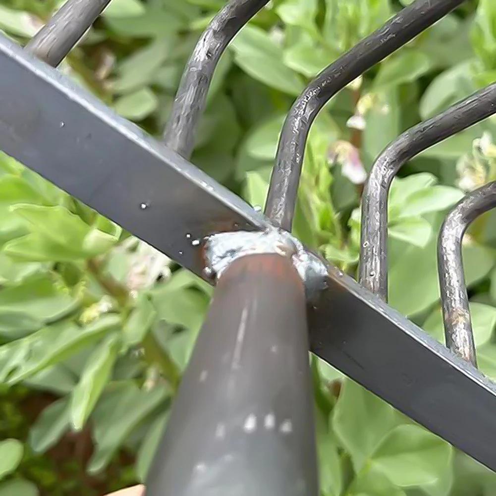 High Carbon Steel Nail Rake Multifunctional Garden Rake 4/7/9/12 Teeth Weeding Rake Loose Soil Nail Rake Agricultural Tools