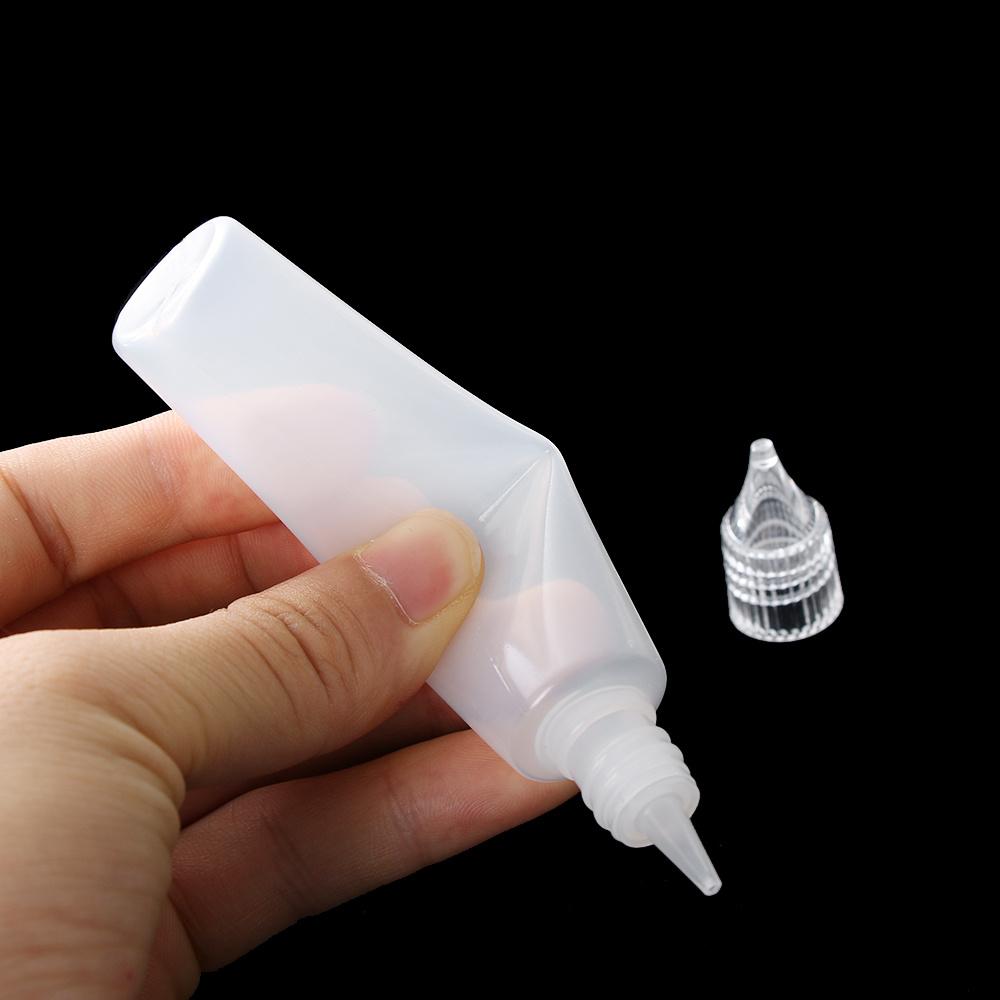 5Pcs/set 15ml/30ml White Plastic Glue Applicator Needle Squeeze Bottles For Paper Quilling DIY Craft Supplies