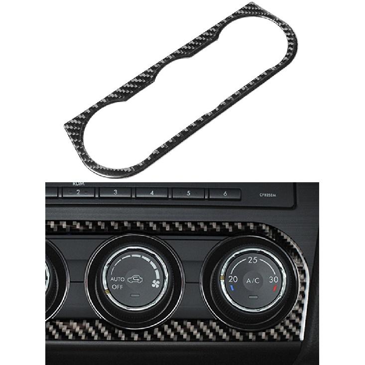Car Carbon Fiber Central Console A/C Switch Panel Rear Dashboard Side Air Vent Outlet Cov For Subaru Forester 2013-2018