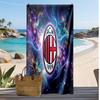 מגבת חוף מודפסת AC Milan, מגבת רכה מתייבשת במהירות, שמיכת חוף מלבנית גדולה ניידת לנסיעות, בריכה