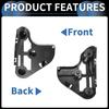 Bumper Support Bracket, Right Side Front Bumper Retainer Bracket Hold Mount No.521150C060 for Toyota Tundra 2007-2014 ABS Black, 1 Pc