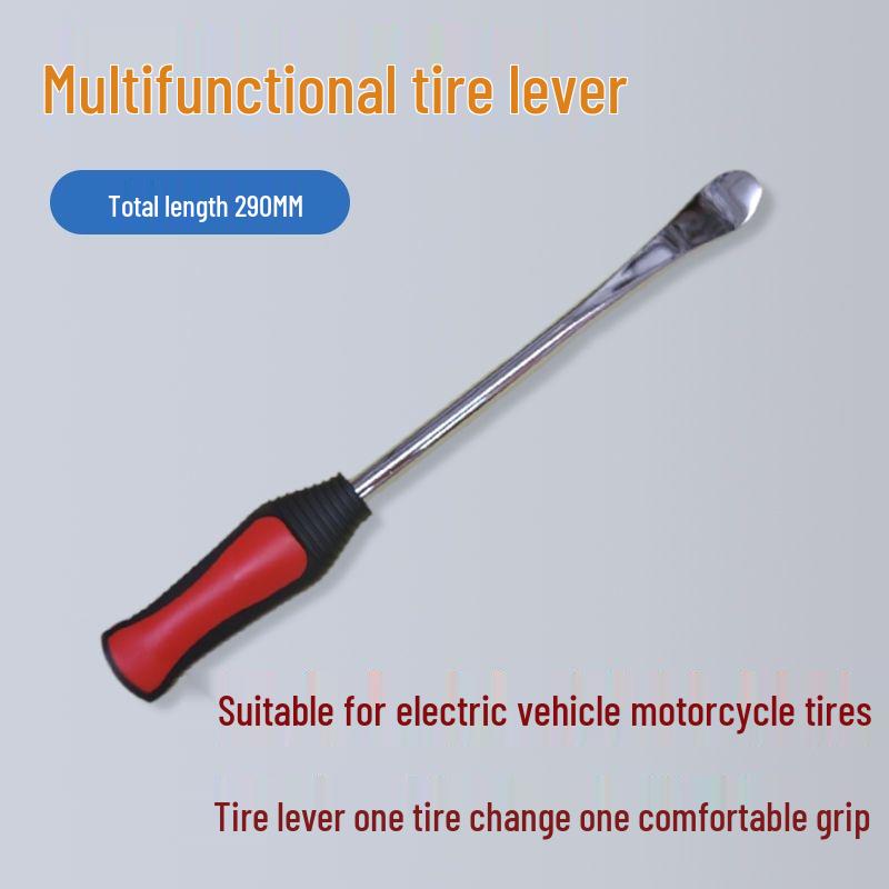 Tire Iron Crowbar: Flat Head Steel Pry Bar for Tubeless Tires & Electric Vehicles