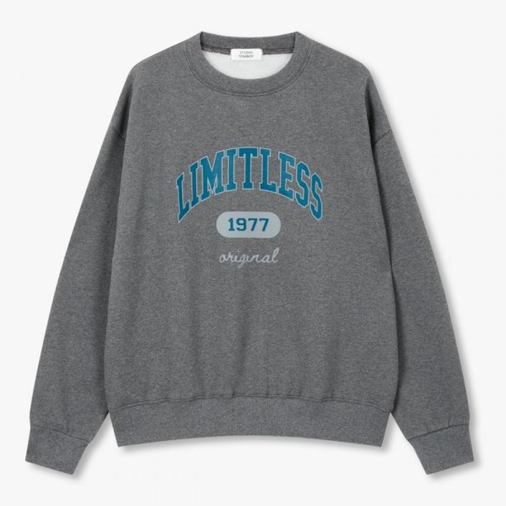 Studio Tomboy Print Graphic Sweatshirt 9175422987ct MELANGE GRAY/OS
