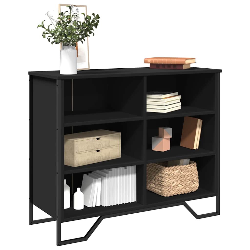 Sideboard Black 91 x 35.5 x 74.5 cm Particleboard