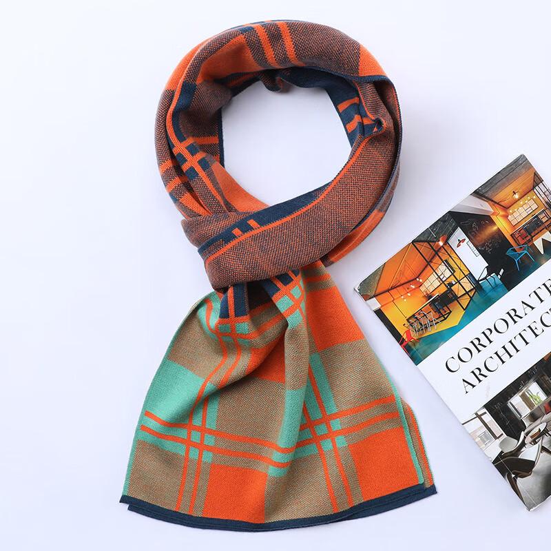 Hengyuanxiang 2024 Unisex Wool-Blend Checkered Scarf