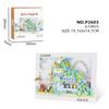 Idea Flower World 3D Painting Mini Block Cartoon Capybara Castle House Magnetic Attraction Photo Frame Building Bricks Toys