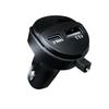 KC08 Car Charger: 3-in-1 Retractable Cable with Quick Charge and Voltage Display