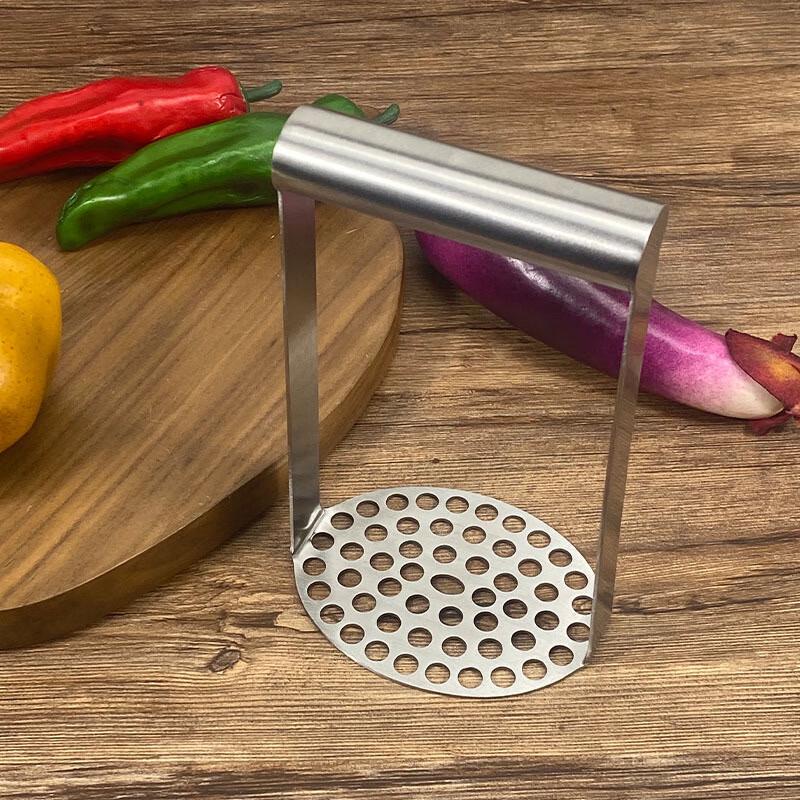 ZISIZ Stainless Steel Potato & Pumpkin Masher Set (2-Pack)