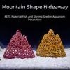 3D Printed Fish Tank Hideout Mountain Shape Shelter for Small Fish Shrimp Aquarium Ornament