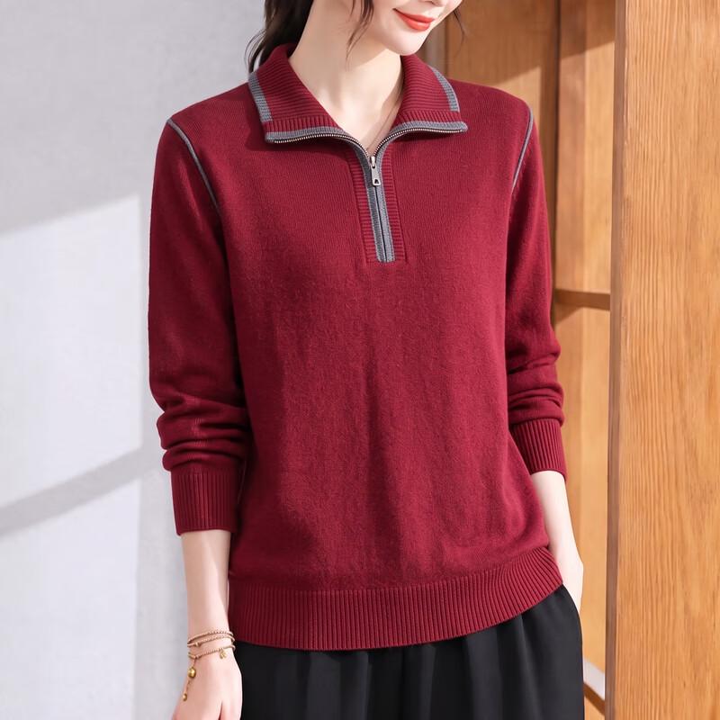 YUZHAOLIN Women's Autumn/Winter Knit Polo Sweater