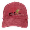 Milf Man. I Love Fishing Hat Men Women Adjustable Trucker Fashion Washed Denim Caps for Outdoor Black Baseball Cap