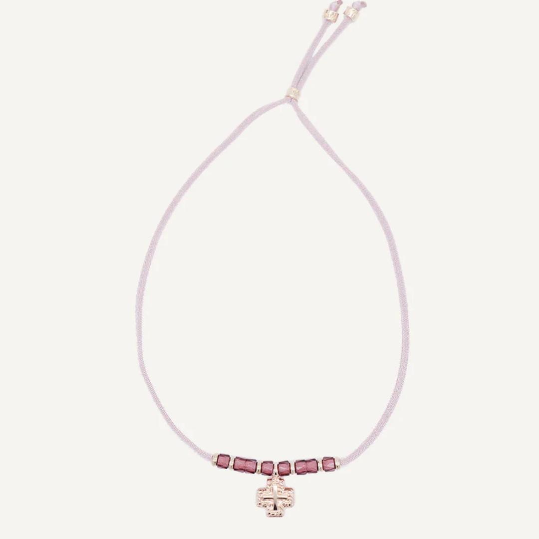 Beaded Necklace Copper Gold Plated Cross Bohemian Adjustable Knot Popular Jewelry