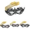 Daisy Duck Lace Half Mask With Handcrafted Crystal Details For Stage Performance And Cosplay
