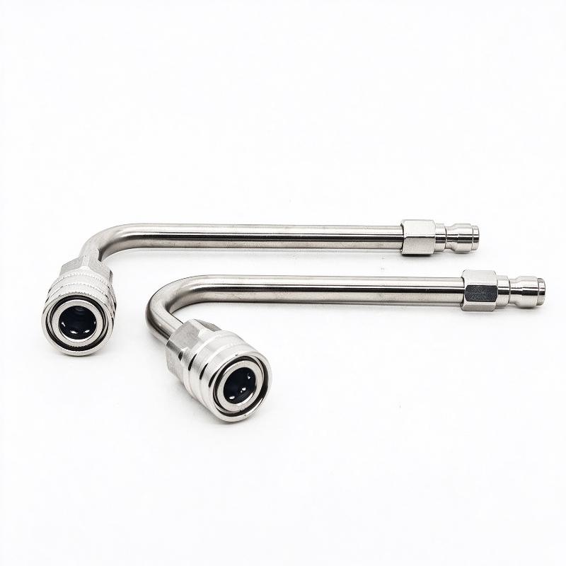 Stainless Steel Pressure Washer Curved Wand Set Durable Quick Connect For Car Washing Outdoor Cleaning