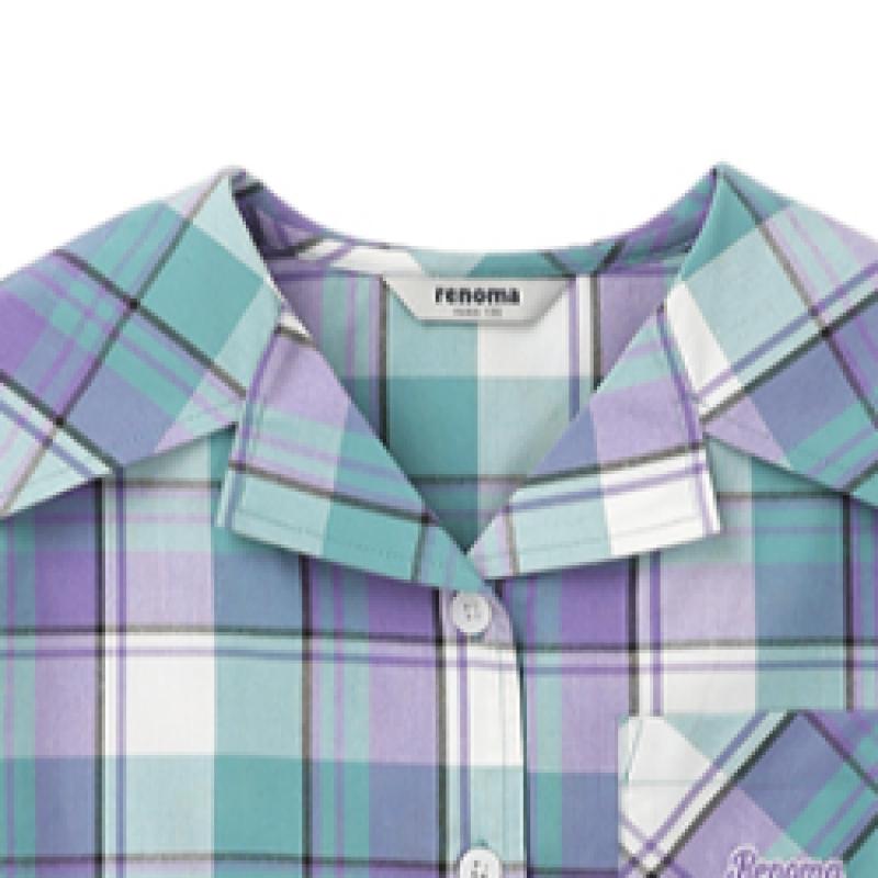 [renoma Kids] Girls  Purple Check Crop Shirt  R2422b360 15 