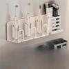 Self Adhesive Toothpaste Storage Rack Multi-Functional Toothbrush Dispenser  Toiletries