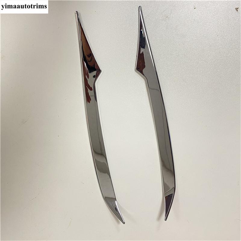 For Toyota RAV4 RAV 4 2016-2018 Front Head Lamp Light Eyebrow Eyelid Strip Decoration Cover Trim ABS Chrome Exterior Accessories