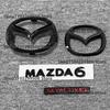 For New Mazda 6 ATENZA glossy black Car Front Grille Hood Rear Trunk Badge Logo Replaced Sticker h5