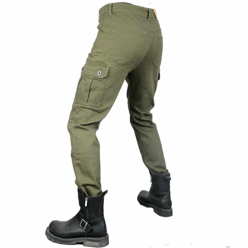 Motorrad-Reithosen für Herren mit Schutzeinlagen, Mehrere Taschen, Taktischer Cargo-Stil, Verstellbarer Bund, Sturzschutz-Design