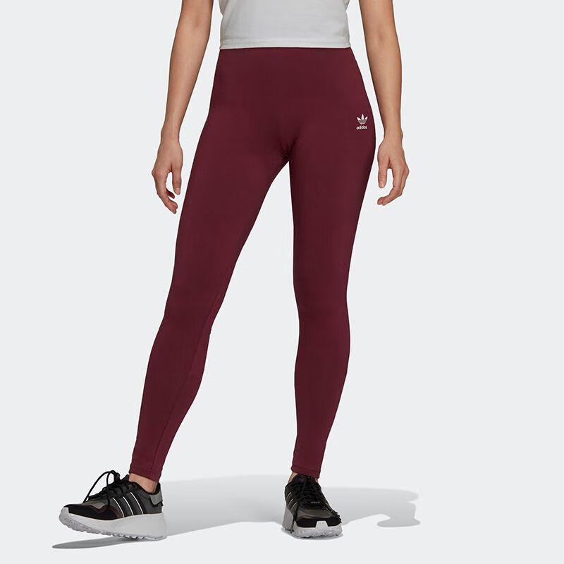 adidas Wzór z logo Originals Outdoor Casual Slim Fit Spodnie sportowe długie Damskie Doły Fioletowy Czerwony H06624