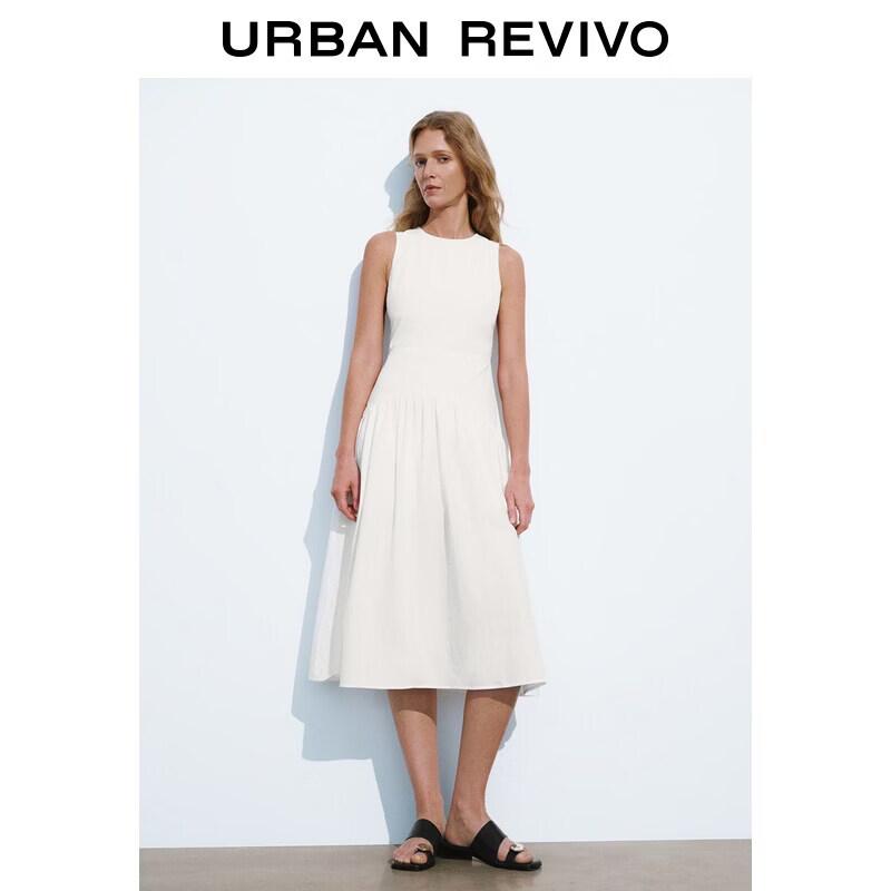 UR2026 Women s Summer Spliced Cotton Dress XS