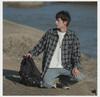 Men's 2023 Retro Japanese Plaid Loose Long Sleeve Shirt for Spring and Autumn