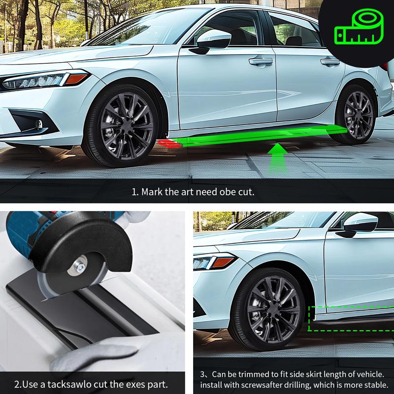 Fit For Mazda 3 Accessories Mazda3 Hatchback Sedan 2014-2019 Gloss Black Car Side Skirt Extension Lip Spoiler Zshkr45