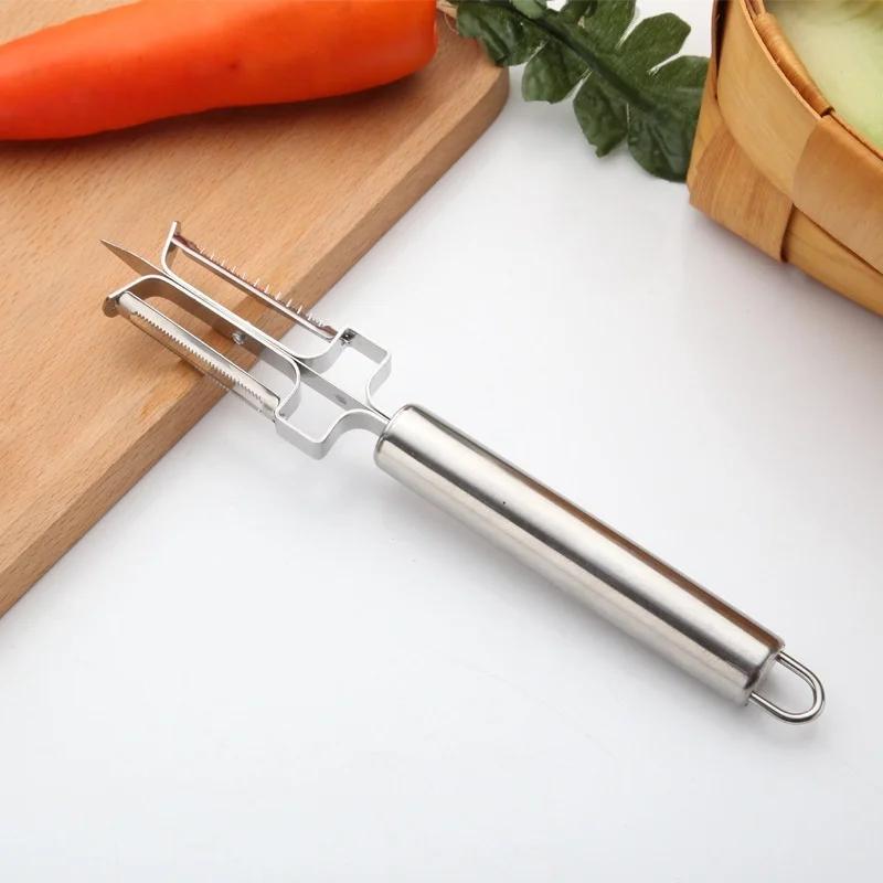 

3 In 1 Grater Fruit Peeling Knife Multi-function Stainless Steel Peeler Kitchen Gadget Vegetable Chopper Gadgets Cooking A