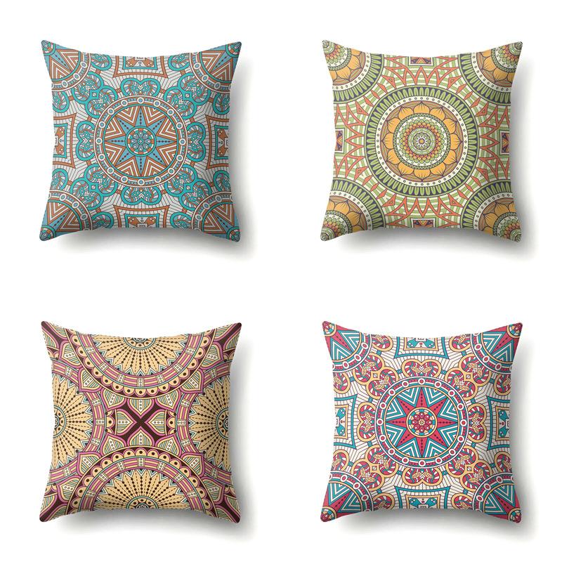 Retro Nostalgic Bohemian Ethnic Style Polyester Pillowcase Car Decoration Home Printed Pillowcase