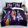 KPop Demon Hunters Themed Bedding Set Colorful Print Polyester Student Dormitory Bed Sheet Quilt Cover Kid Gift Home Textile