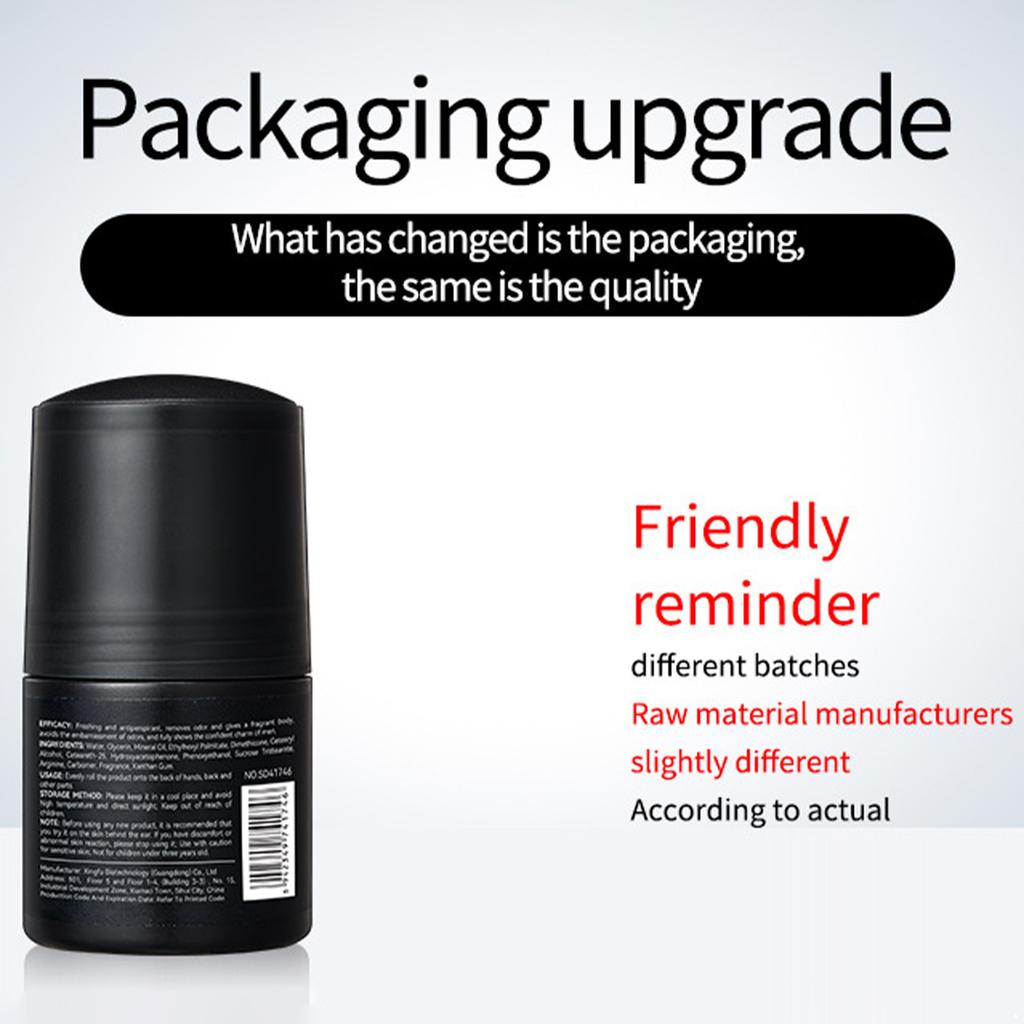 Long-Lasting Men's Antiperspirant Deodorant Roll-On, Fragrance Infused & Alcohol Free, Portable Sweat Control for All-Day Freshness