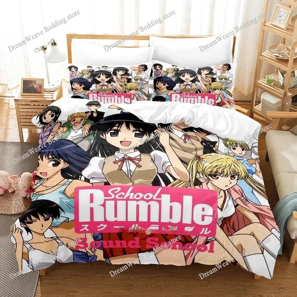 School Rumble Bedding Set Single Twin Full Queen King Size Bed Set Adult Kid Bedroom Duvet Cover Sets 3D Print Bed Sheet Set