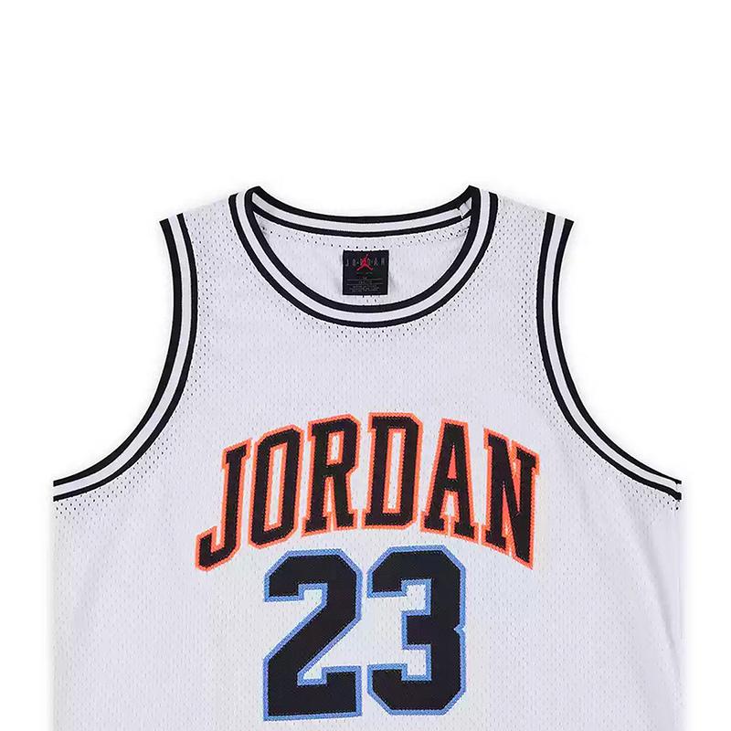 Jordan Vest 23 Brand Logo Letter Sports Breathable Mesh Sleeveless Kids Tops White DO1968-635