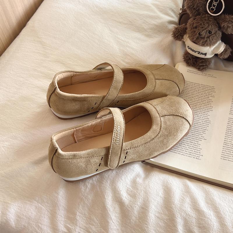 Flats Women Loafers Shoes Suede Ballet Shoes Woman Sneakers 2025 New Trend Sandals Summer Designer Mary Jane Zapatillas De Mujer