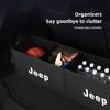 Car Trunk Organizer Box Leather Folding Storage Bag For Jeep Grand Cherokee Wrangler JK Gladiator Compass Renegade Wagoneer Aven