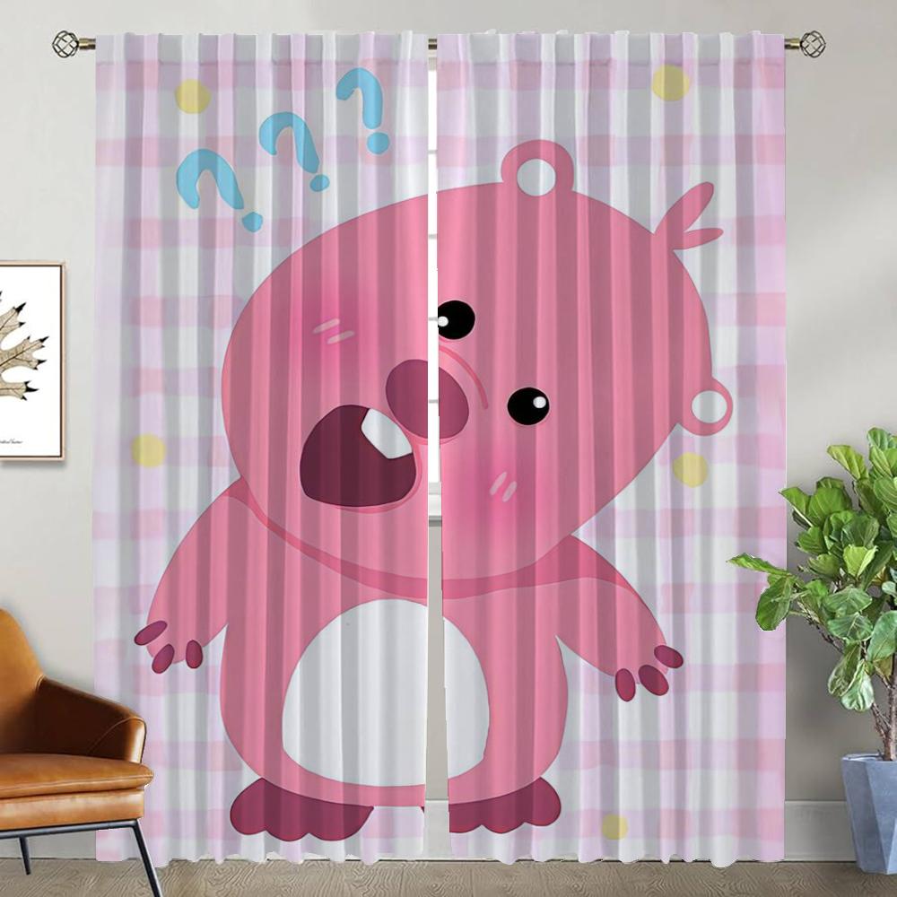 Anti-mosquito Curtains 2 Pieces Pororos Curtains for Living Room Curtain Tulle for Bedroom Halloween Decoration Partition Camera