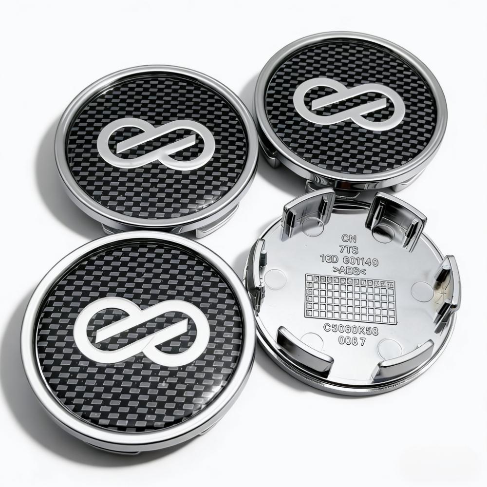 4pcs 58mm 53mm Car Wheel Center Caps With Enkei Logo Emblem Badge Wheel Hubcaps Rim Center Dust Cover Replace Hub Accessories