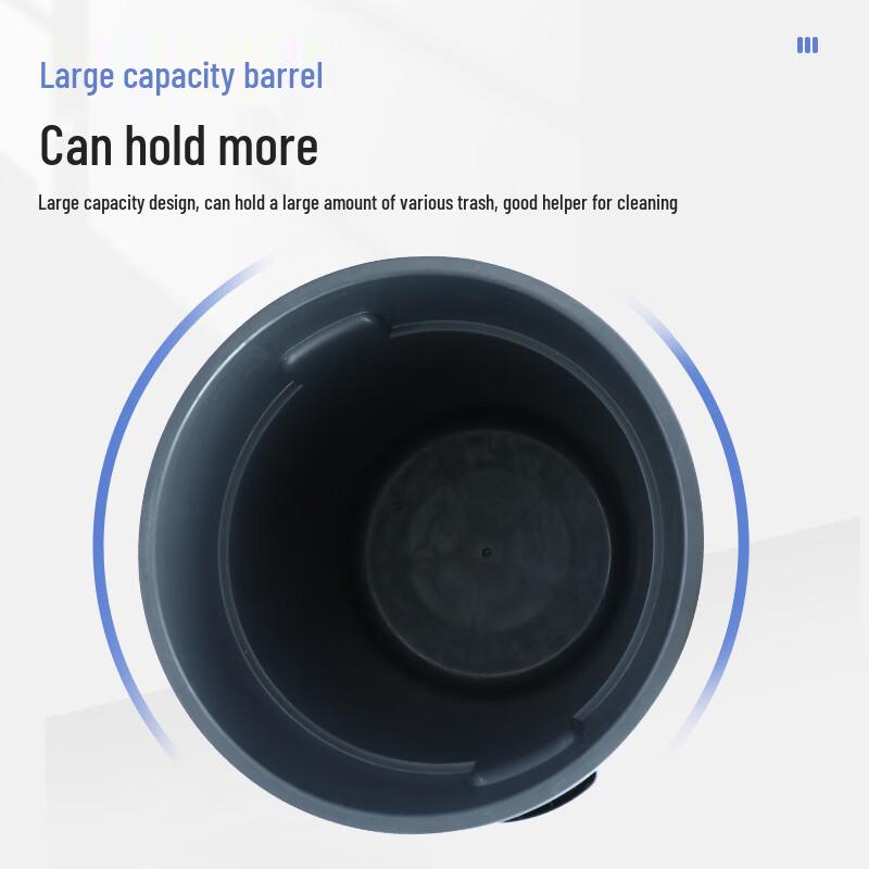 Commercial 80L Round Outdoor Plastic Trash Can with Wheels and Lid