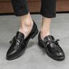 Men's Shoes Large Size New Casual Leather Shoes Fashion Business Foot Dress Shoes Trend Pointed Loafers