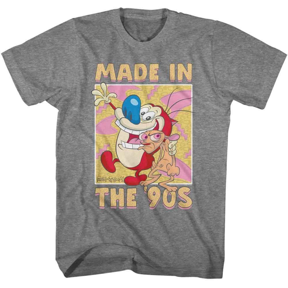 Ren And Stimpy Made In The 90S Graphite Heather TV Shirt 150