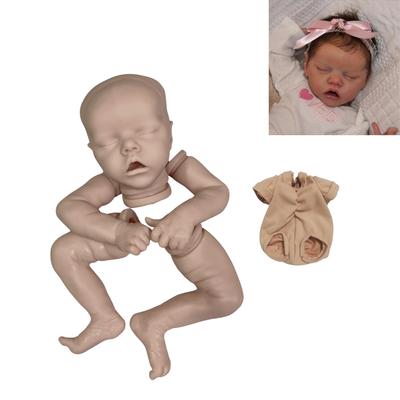 17 Zoll Unbemaltes Reborn-Puppen-Kit Zwilling A Neugeborenes Reborn-Puppen-Kits Leere Vinyl Unfertige Babyform DIY-Puppe Für Mädchen