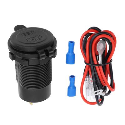 Car Charger Socket 12V Waterproof 65W USB C PD3.0 18W QC3.0 2 Port USB Charger Adapter for