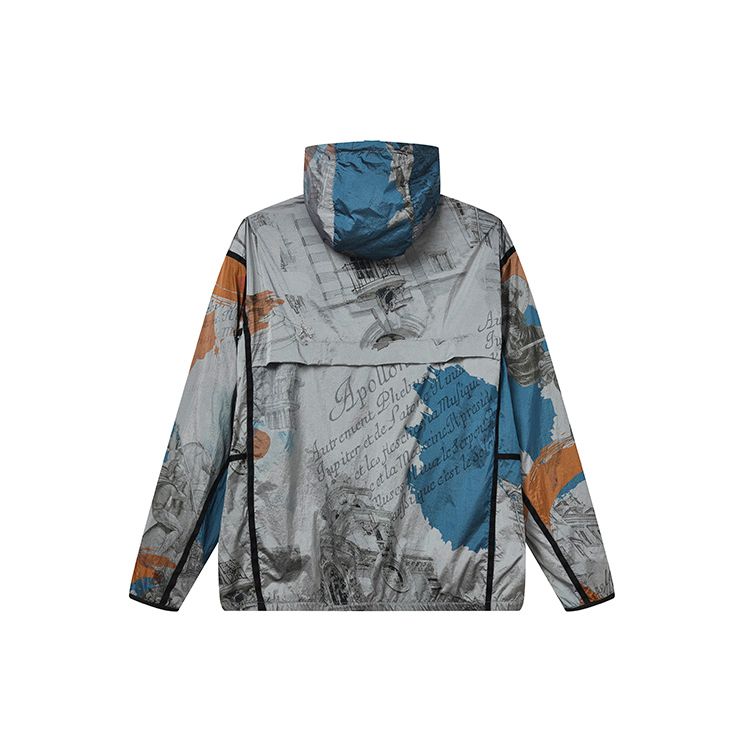 FILA Embroidered Logo All-Over Print Lightweight Loose Casual Jacket Men jackets F11M238701F-ZA