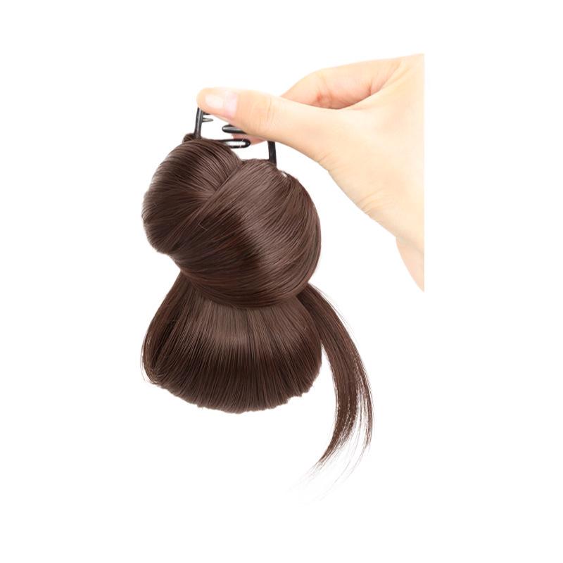 Floral Clip-in Low Bun Hair Tie for Natural, Fluffy Hairstyling